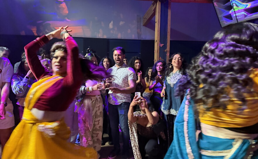 Masala Mahal performs "Dola Re Dola" at the Dhoom Pride in San Francisco, June 2026.