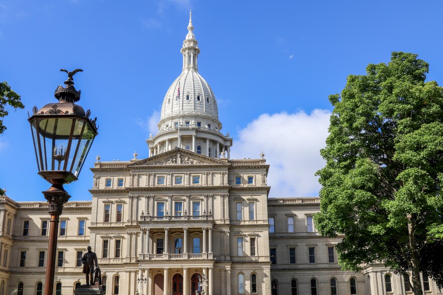   The Michigan Capitol building in Lansing.