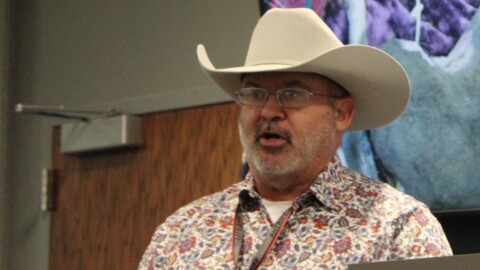 Greene County Sheriff Jim Arnott discusses a recent animal abuse case at his office on January 18, 2024