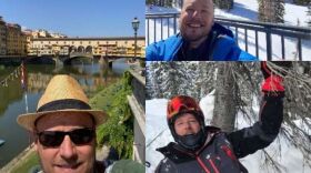 Ben Jackson in vacation photos retrieved from his Facebook page, which are included in the investigated expenses.