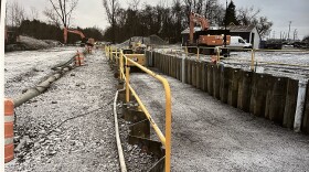 A photo of the completed and buried portion of the water main as of Jan. 15, 2026.