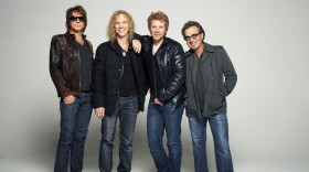 In this Nov. 29, 2012, photo, rock band Bon Jovi, from left, Richie Sambora, David Bryan, Jon Bon Jovi and Tico Torres pose for a portrait in the Brooklyn Borough of New York.