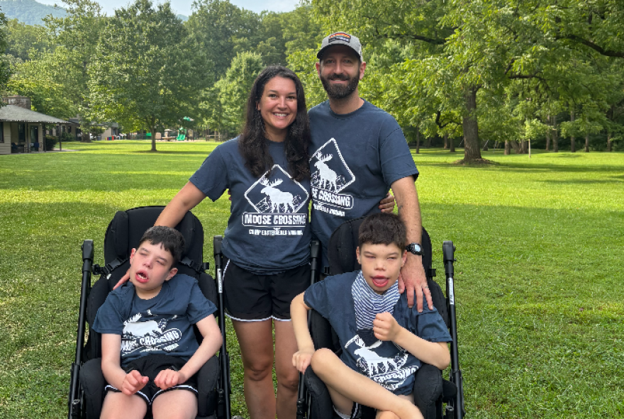 Catherine and Mike Ray with their two boys, Louie and JP.