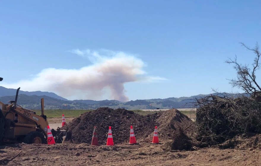 The Hollister Fire is burning near Gaviota.