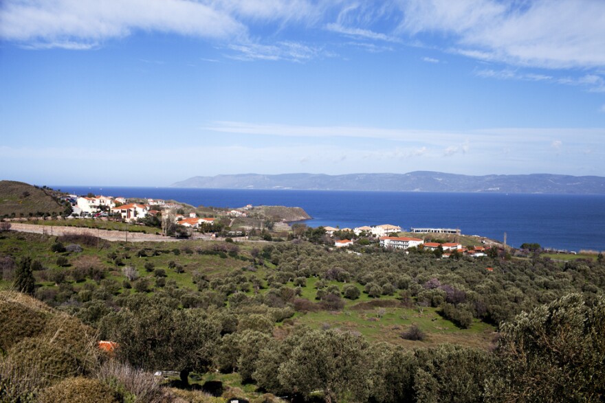 The Turkish coast is visible from northern Lesbos. Many of the 1 million refugees and migrants who landed on Greek shores in the last year arrived on Lesbos.