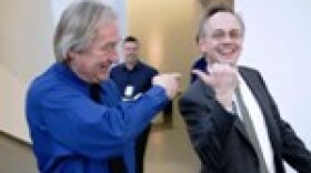 Architects Steven Holl and Chris McVoy, in a photograph from the new book called The Sixth Surface: Steven Holl Lights the Nelson-Atkins Museum.