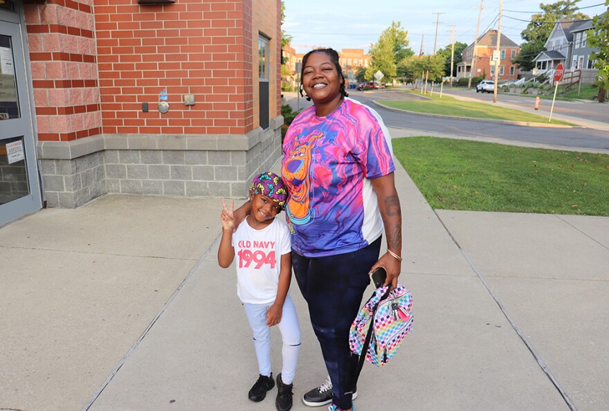 Sherrika Swann was at Weinland Park Elementary on Monday, August 29, 2022 with her daughter Journey into enroll her in kindergarten.