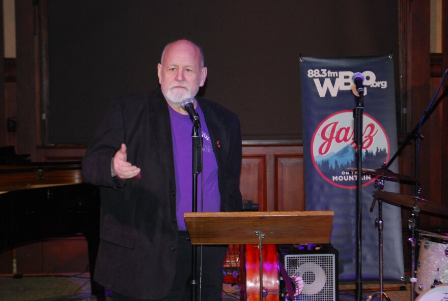 Michael Bourne at WBGO's Jazz on the Mountain, on Jan. 16, 2015.