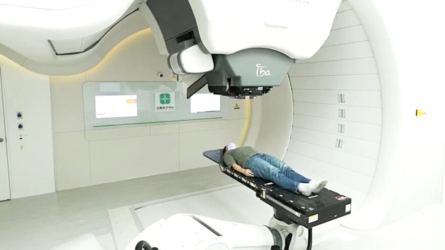 Proton treatment delivers a beam of radiation to tumor, disrupting the cancer cell’s DNA and destroying it.