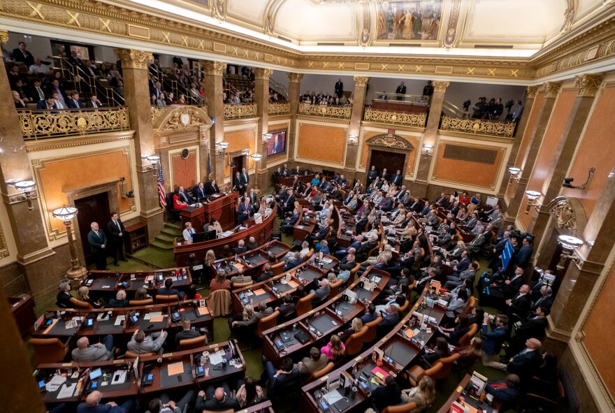 Gov. Spencer Cox delivers his 2025 State of the State address at the Utah Capitol in Salt Lake City on Thursday, Jan. 23, 2025.