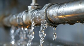 Water Leaking from a Stainless Steel Pipe