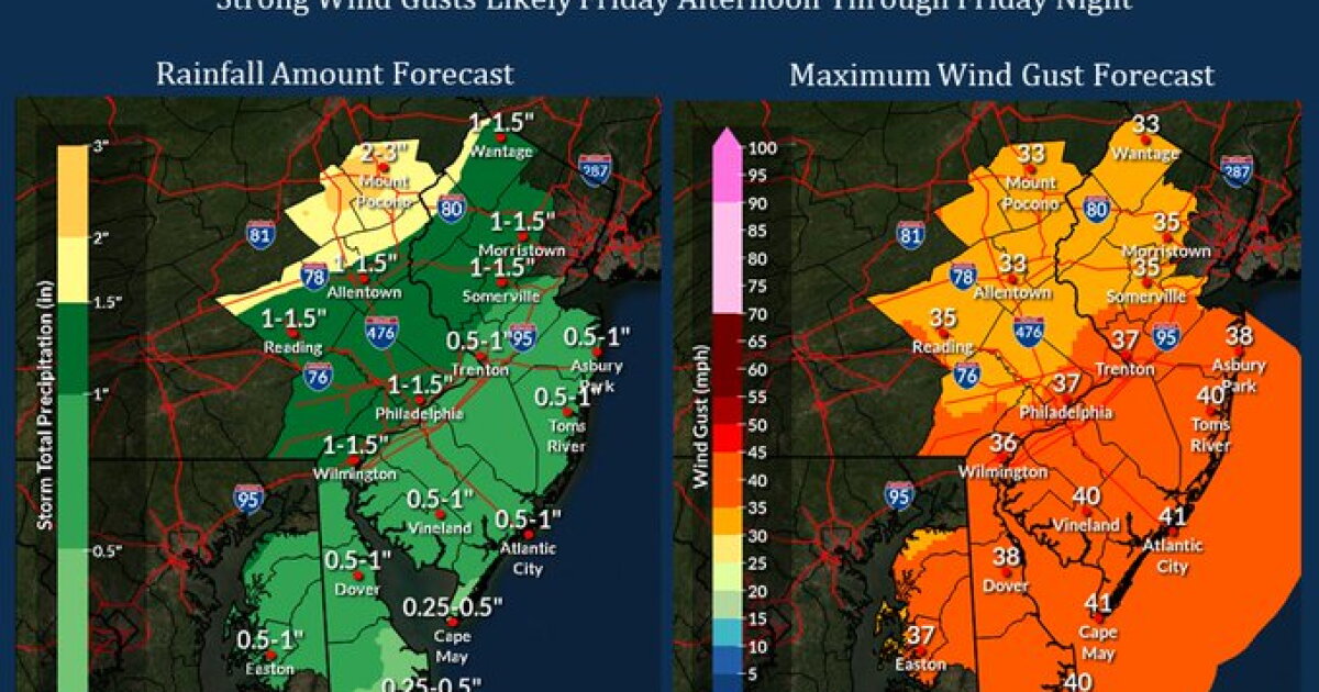 Tropical Storm remnants will bring rain and wind to the First State ...
