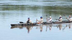 The River Fitness team paddled 340 miles in 33 hours and one minute, smashing the MR340 course record by more than an hour on Wednesday. July 26, 2017.