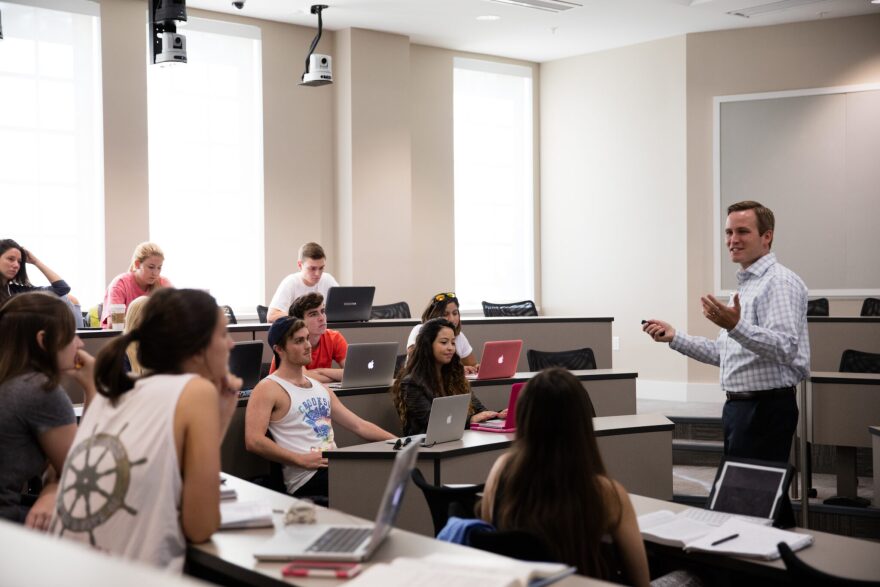 Students at the University of Florida Warrington College of Business.