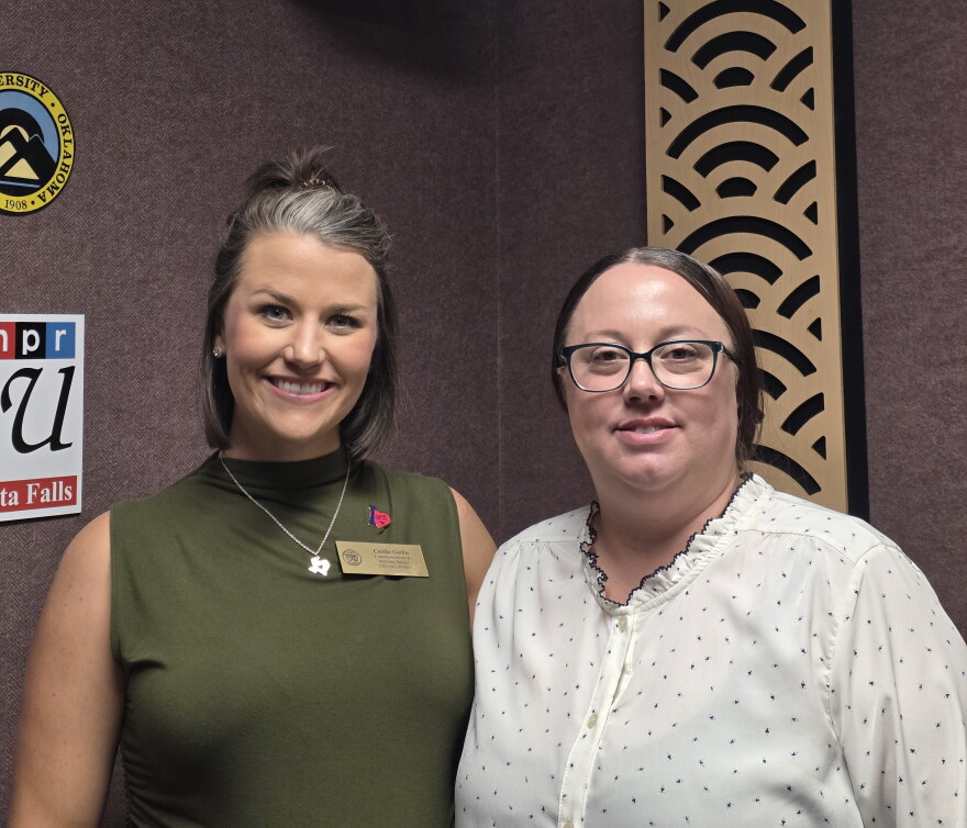 City of Lawton's Caitlin Gatlin and KCCU's Amanda Purser