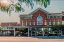 Frontal view of the Ellen Eccles Theatre on main street taken by the Cache County Center of the Arts.