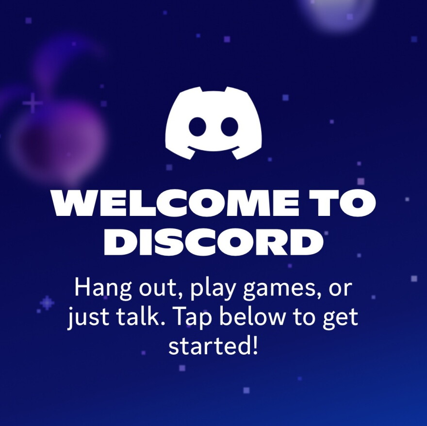 home page of Discord app