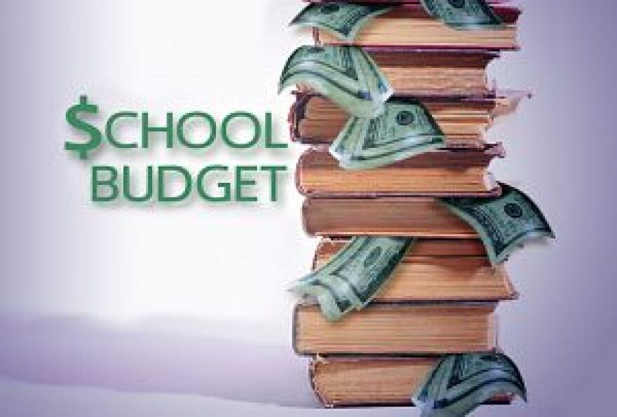 The Leon County School Board discusses the budget at its meeting today. 