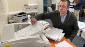 an Alaska election worker