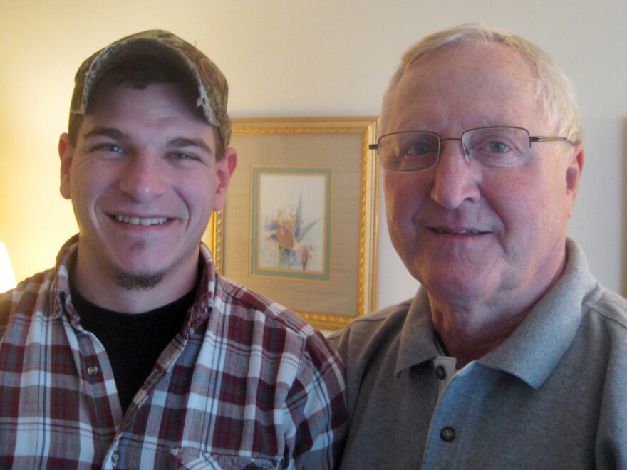 Daron Diepenbruck and his father, Jim Diepenbruck. Daron, who has lost more than 20 friends in the Afghan war, has left the Marines and is trying to figure out what he wants to do.
