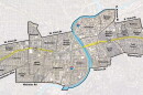 A map of the U.S. 35 study area.