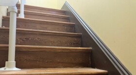 A staircase in what was once the House of Affirmation, a treatment center for pedophile priests run by the Worcester Diocese in Whitinsville, Massachusetts. The stairs lead to rooms where teenage boys were allegedly sexually abused by priests.