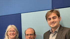 From left: host Mindy Todd, candidate David Vieira, and candidate Jack Richardson. Both men are running for Massachusetts State Representative in the 3rd Barnstable District.