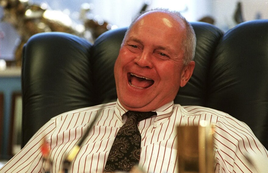 a man laughing