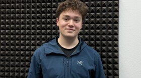Josh Bolling stands in the KDLL studio on Friday, Feb. 6, 2026 in Kenai, Alaska.