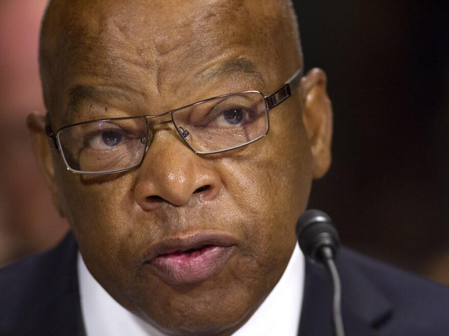 Rep. John Lewis of Georgia testifies at a Senate Judiciary Committee hearing on the Voting Rights Act on Capitol Hill in Washington on Wednesday.