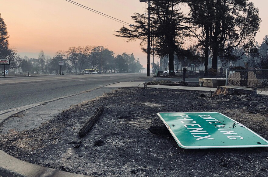 Destruction in Phoenix, Oregon, following the Almeda Fire on September 8.