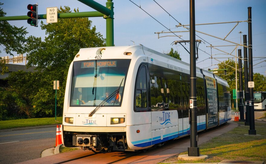 Public transit ranked in the top five issues concerning Hampton Roads residents. Officials told WHRO they would like to see light rail service extended to connect the region's cities.