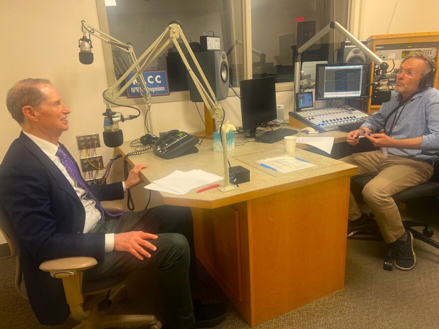 Senator Wyden in studio
