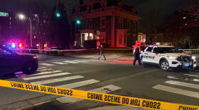 Police block off Hope and Waterman st. in Providence.
