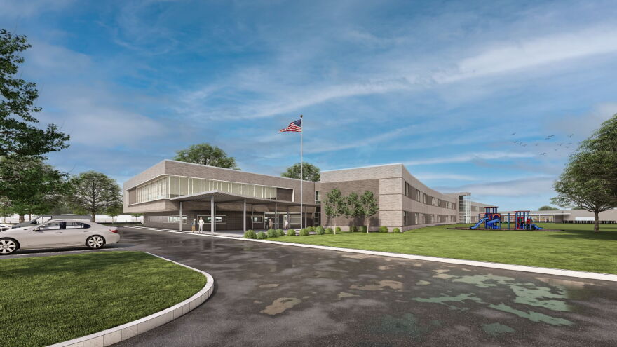 Rendering of a new Belleview Elementary School campus. Construction on the project funded by the half-cent sales tax is set to begin in early 2027 with a completion goal of May 2028.