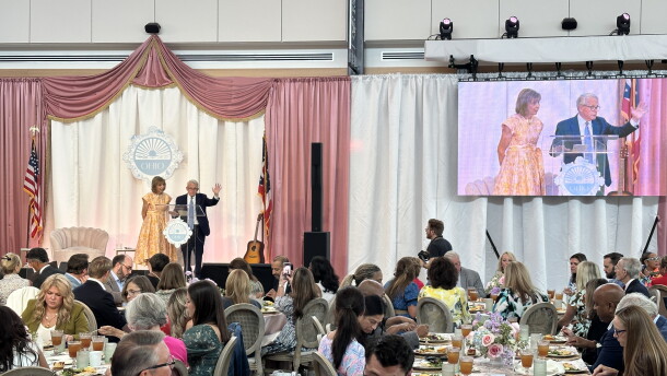 First Lady Fran DeWine and Gov. Mike DeWine at their final First Lady’s Luncheon.