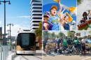 (Clockwise from left) Hop Summer Nights, Kids Cheer Free with the Brewers, canoeing at Urban Ecology Center and Mayor Cavalier Johnson's annual back to school bike ride.