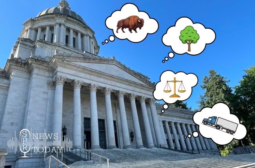 Lawmakers in Olympia also have other part time jobs, like a bison rancher, forester, or lawyer. One was a truck driver, but had to give that up when he was elected.