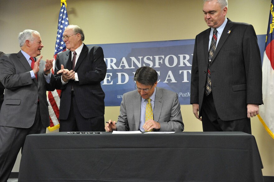 Governor McCrory signs first bill February 18, 2013