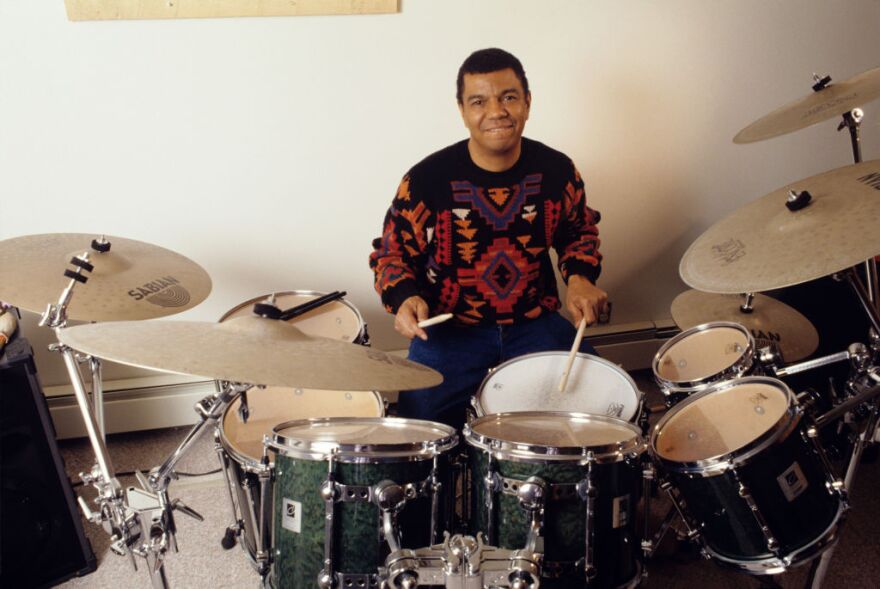 Portrait of drummer Jack DeJohnette at his home near Woodstock, NY.