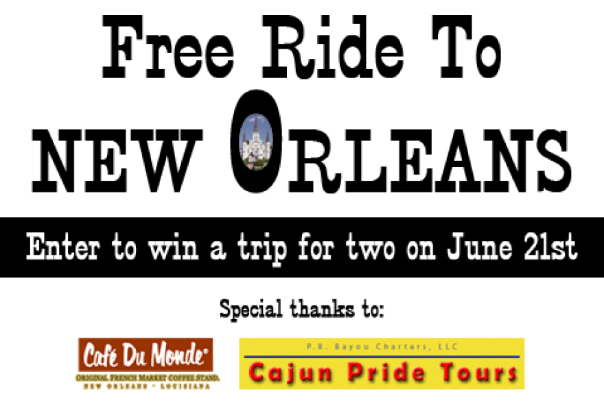 Nola special thanks logo "win a trip!"