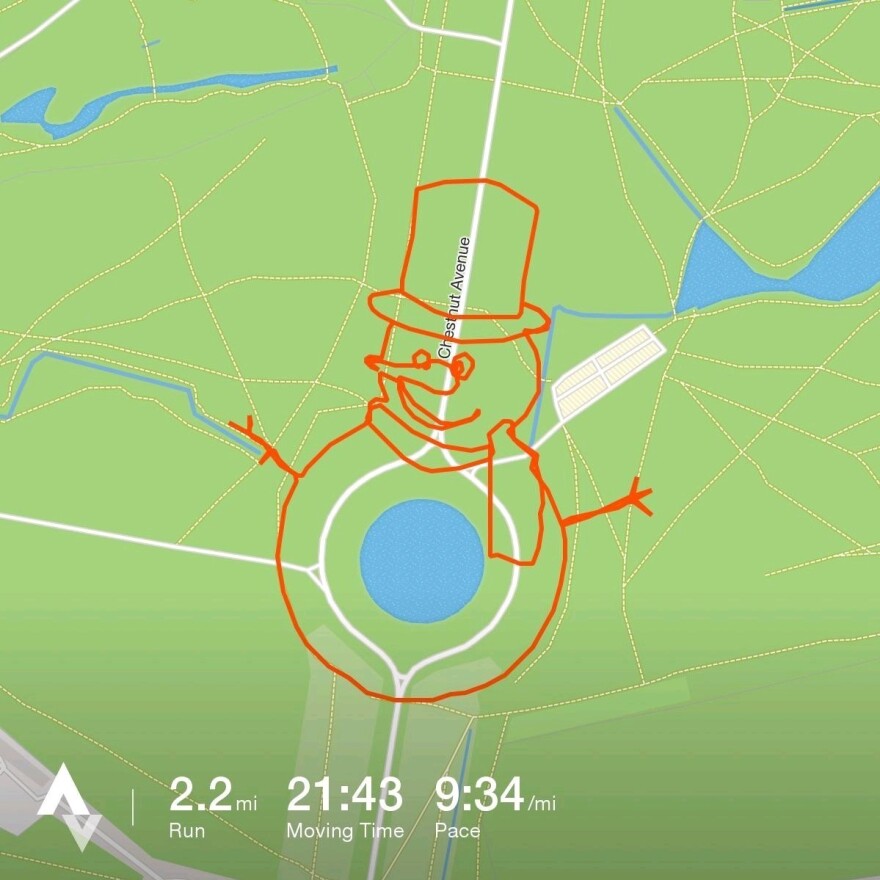 "I've probably spent a few hours on it in all," Delaney says, "drawing routes for all the runs up until Christmas day, and a few other ideas."