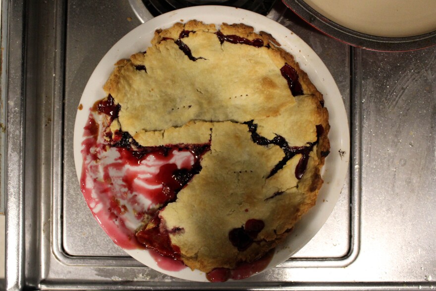 Sylvia and Ernie would have made a prettier pie, but this one, made by a crust novice, was amazingly delicious.