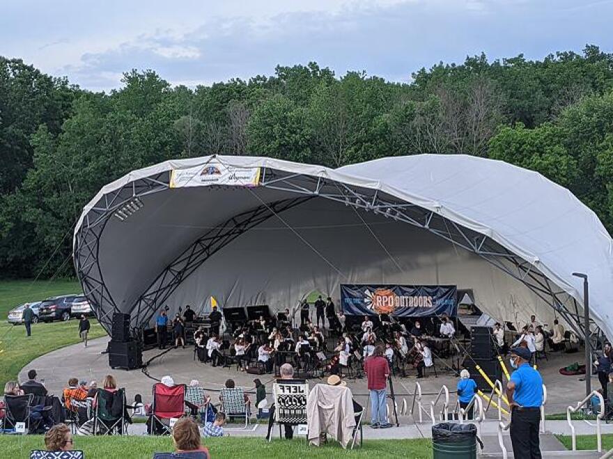 The Rochester Philharmonic Orchestra performed its first live concert in more than a year at Perinton Center Stage Amphitheater on Thursday, June 3, 2021.