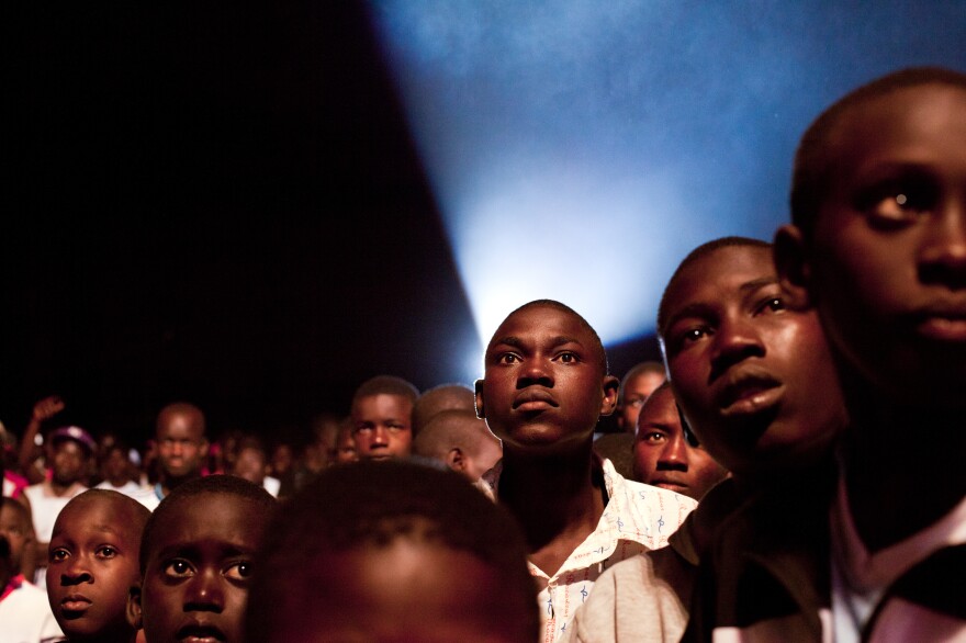 Fans wait for Senegal's biggest stars to perform at a free hip-hop festival, held in the capital city of Dakar.