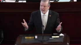 In this Jan. 13, 2021 file photo, Senate President Pro Tempore Phil Berger, R-Rockingham speaks after being sworn in during the opening session of the North Carolina General Assembly in Raleigh, N.C. 