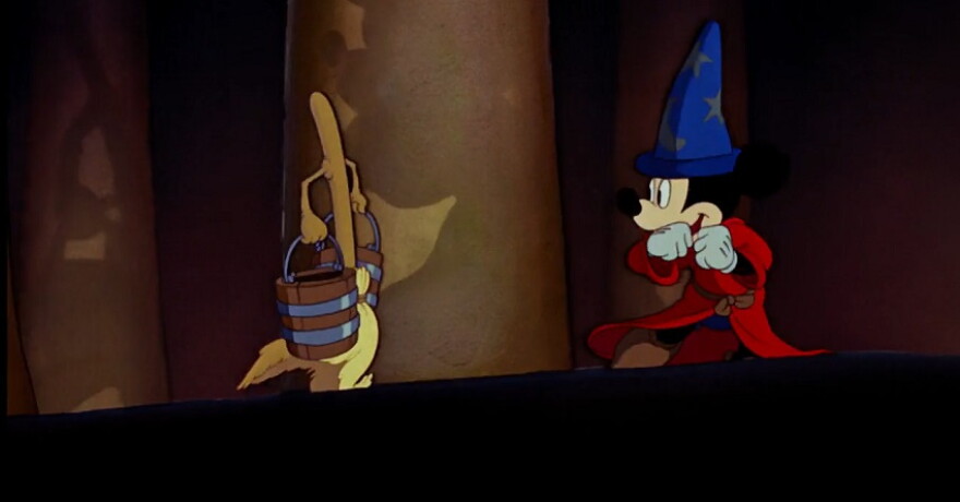 Screenshot of The Sorcerer's Apprentice from Fantasia