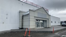 a large gray warehouse