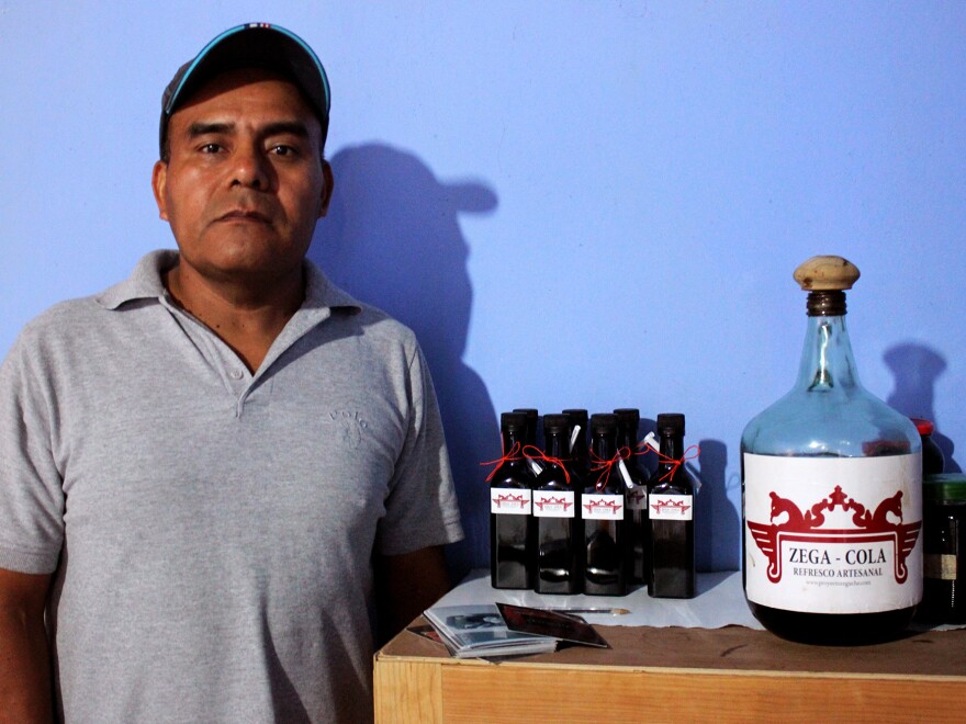 Carpenter Antonio Ambrosio Salvador makes Zega-Cola in Santa Ana Zegache, a small village near Oaxaca, Mexico. Zega-Cola was conceived as a locally made alternative to Coca-Cola, which is ubiquitous in Mexico.