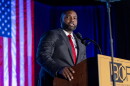 Rep. Byron Donalds, R-Fla., speaks before introducing Republican presidential candidate former President Donald Trump at the Black Conservative Federation's Annual BCF Honors Gala at the Columbia Metropolitan Convention Center in Columbia, S.C., Friday, Feb. 23, 2024.